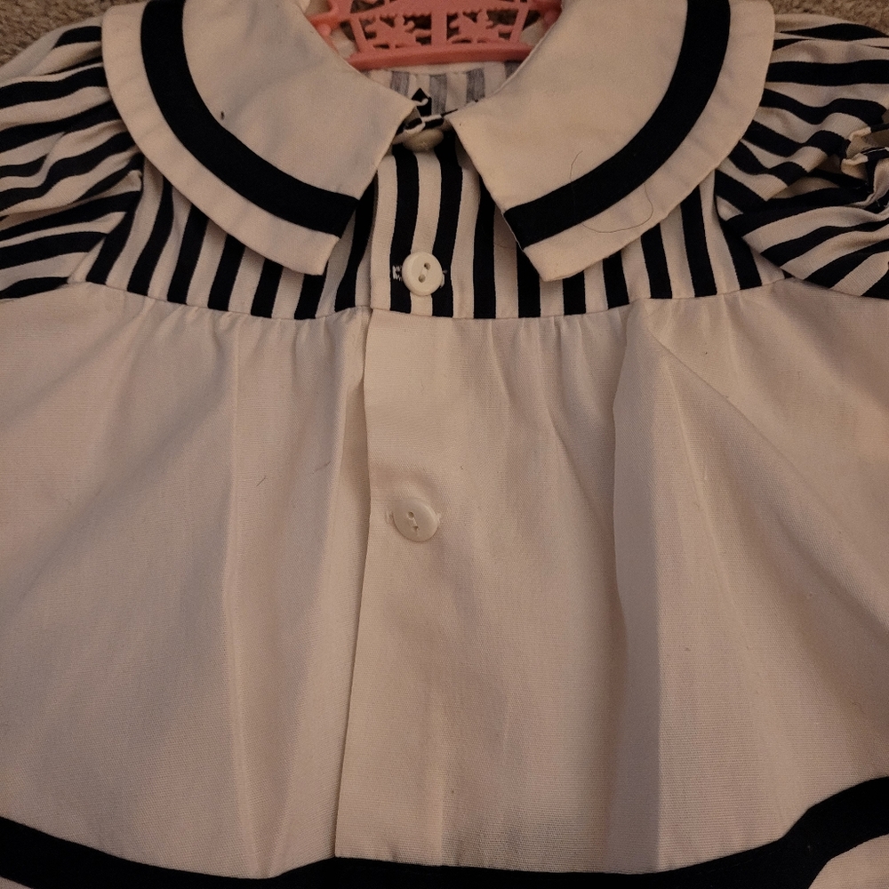 EUC Baby Toys Sailor Dress 3-6M Bow Stars Bloomers - Picture 5 of 10